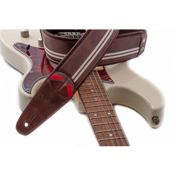 RightOn! Guitar Strap Race-60 Brown